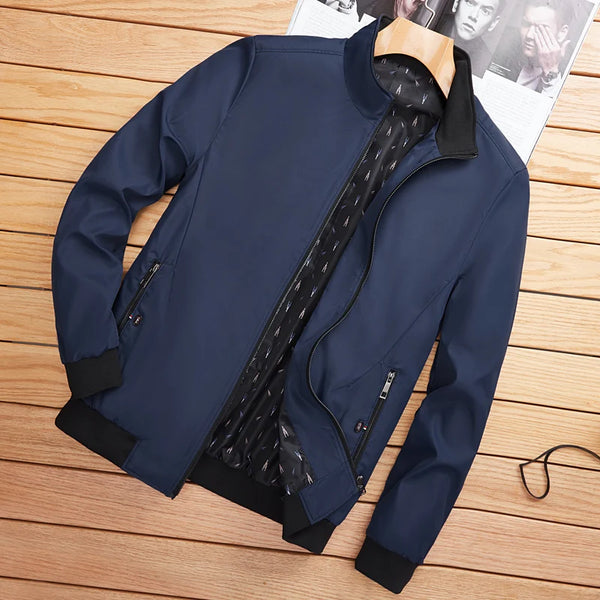 Mens Fashion Jackets and Coats New Men's Windbreaker Bomber Jacket 2023 Autumn Men Blue Cargo Outdoors Clothes Casual Streetwear