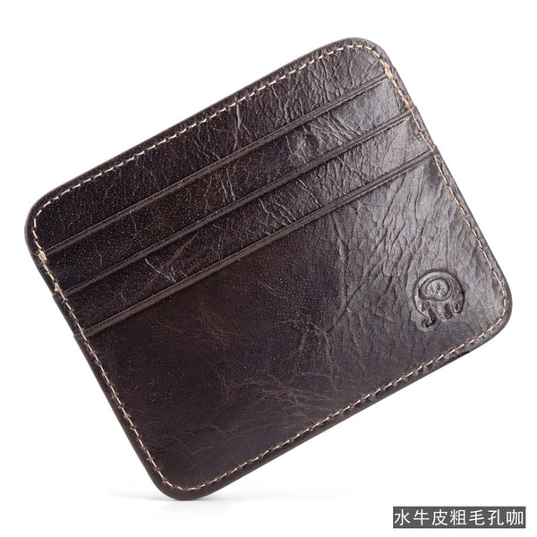 Import Cowhide Leather Lichi Pattern Men's Wallet Sort Woman Credit Card Vintage Style Credit Card Holder Cash Purse lambskin