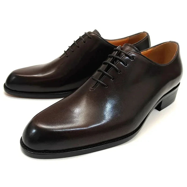 Successful Men's Leather Shoes High Quality Handmade Oxford Casual Business Office Work Shoes For Gentalman Lace Up Comfortable