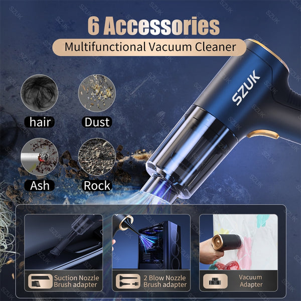 98000PA Keyboard Vacuum Cleaner Mini Cleaning Machine Strong Suction USB Handheld for Car Home Appliance Portable Wireless Cleaner