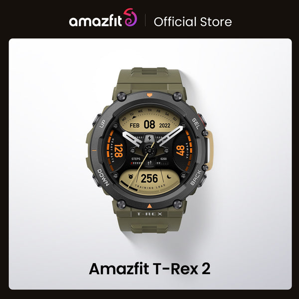 Amazfit T-Rex 2 Rugged Outdoor GPS Smartwatch 24-day Battery Life 150+Built-in Sports Modes Smart Watch For Android iOS