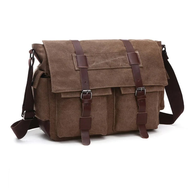 Men Business Messenger Bags For Men Shoulder Bag vintage Canvas Crossbody Pack Retro Casual Office Travel Bag