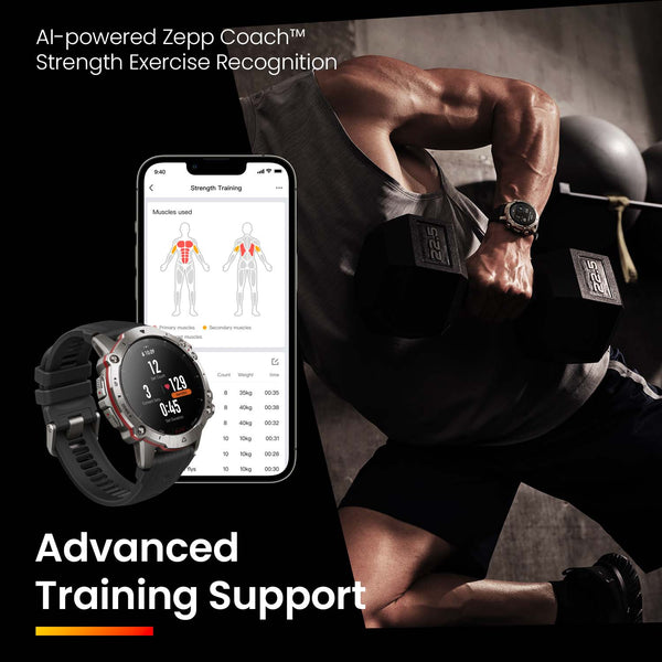New Amazfit Falcon Smartwatch Accurate Dual-Band GPS Tracking Titanium Body 150+ Sports Modes  Strength Training Watch
