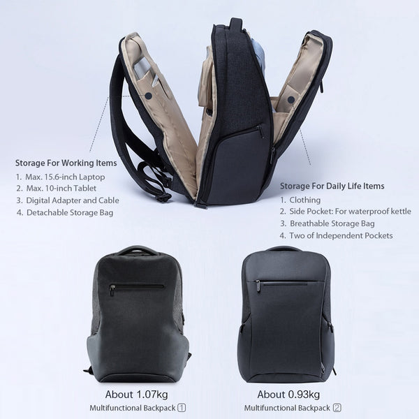 Original Xiaomi Mi Business Travel Backpacks 2 Waterproof Open Bag 26L Big Capacity For 15.6Inch School Office Smart Laptop Bag