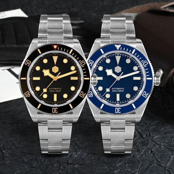 San Martin New Vintage BB58 NH35 40mm Diver Luxury Men Watch Automatic Mechanical Top Brand Business Wristwatch Sapphire 20 Bar