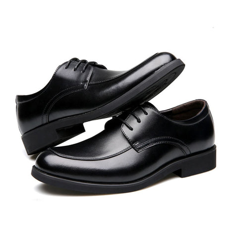Fashion Business Shoes for Men Flat Genuine Leather Brogues Casual Shoes Male Brand Footwear Mens Casual Shoes Black J016